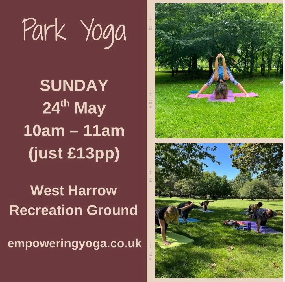 I love taking our practice outdoors when the weather improves and this weekend in London is looking perfect ☀️ We&rsquo;ll be in West Harrow Recreation Ground, (HA1 4DX) to enjoy the sounds of the willow trees rustling, the birds singing and the occa