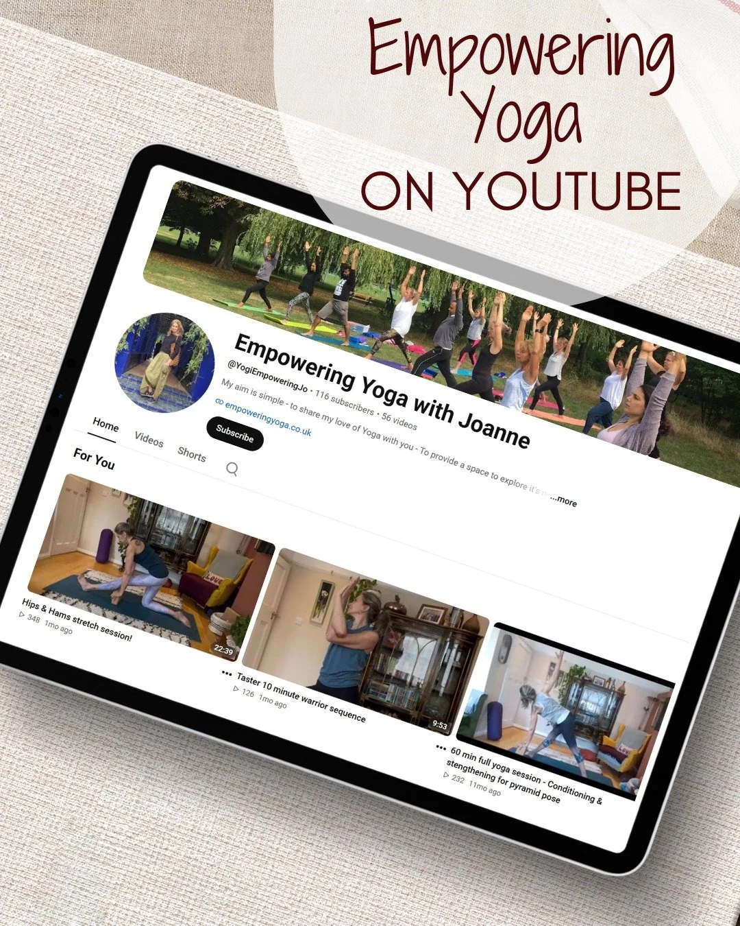 Just a little reminder! 

While I&rsquo;m away from the studio, you can still get your Empowering Yoga fix anytime on my YouTube channel. 

Simply head over to my channel and keep your practice going until I&rsquo;m back🧘&zwj;♀️

www.youtube.com/@Yo