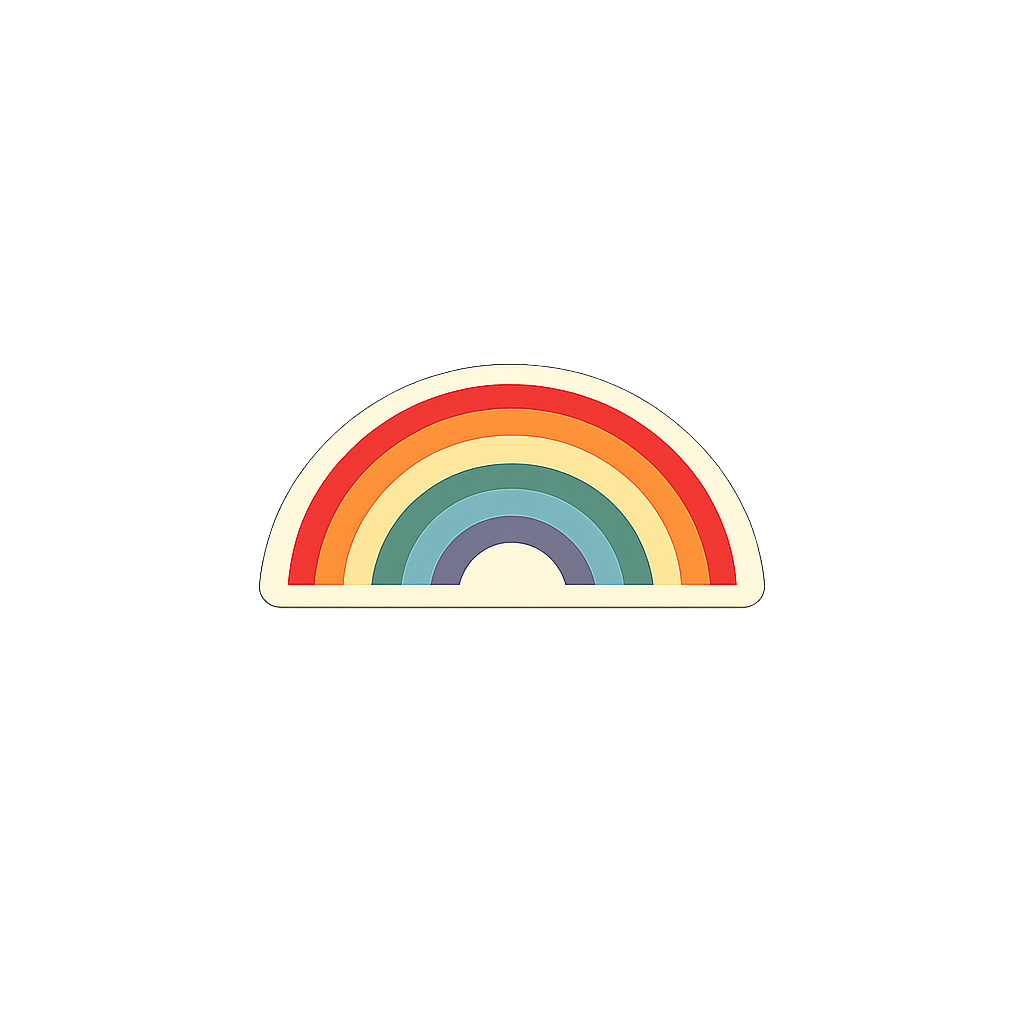 Rainbow symbol representing LGBTQIA+ affirming therapy and belonging