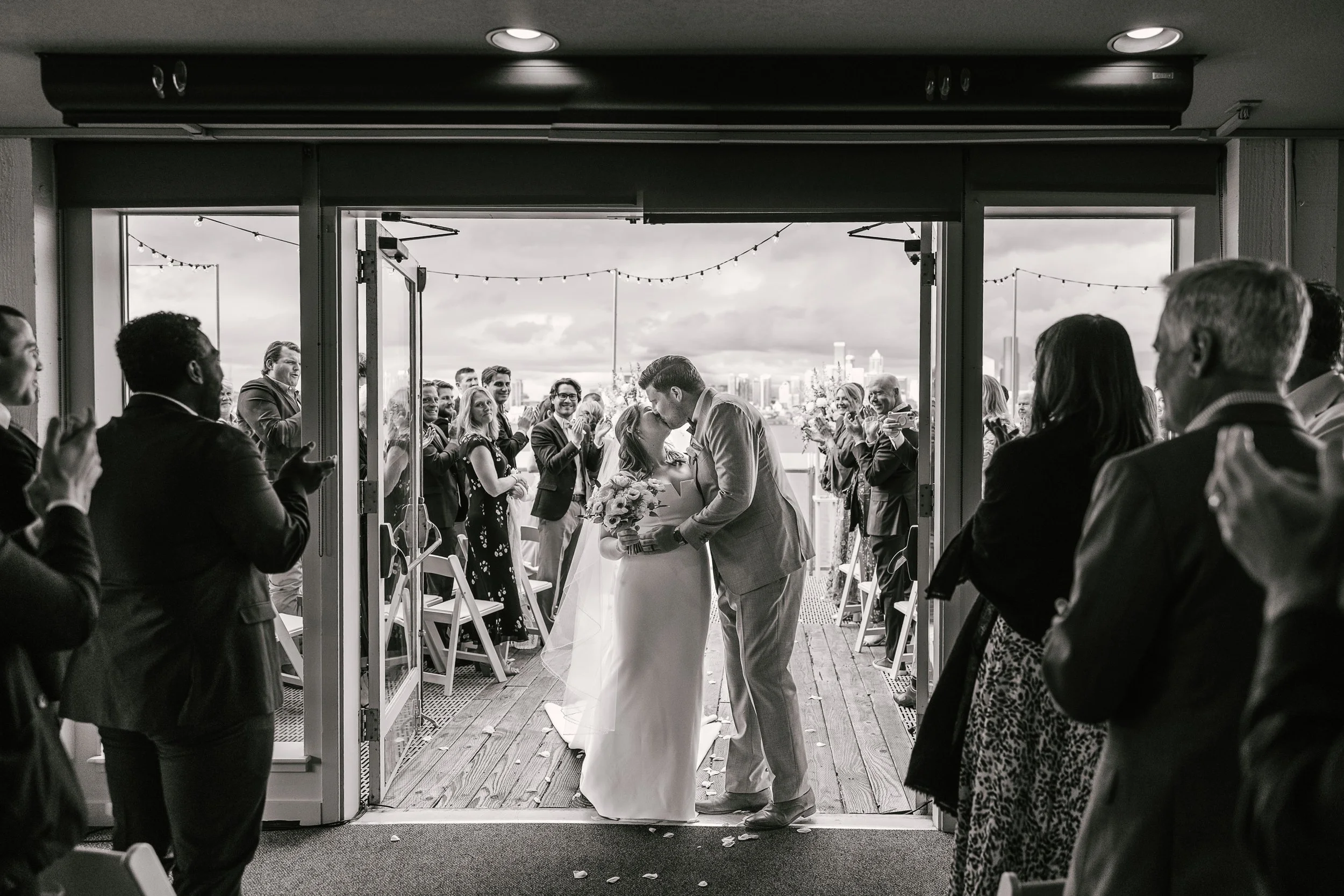 Wedding photographers Vancouver waterfront ceremony photos