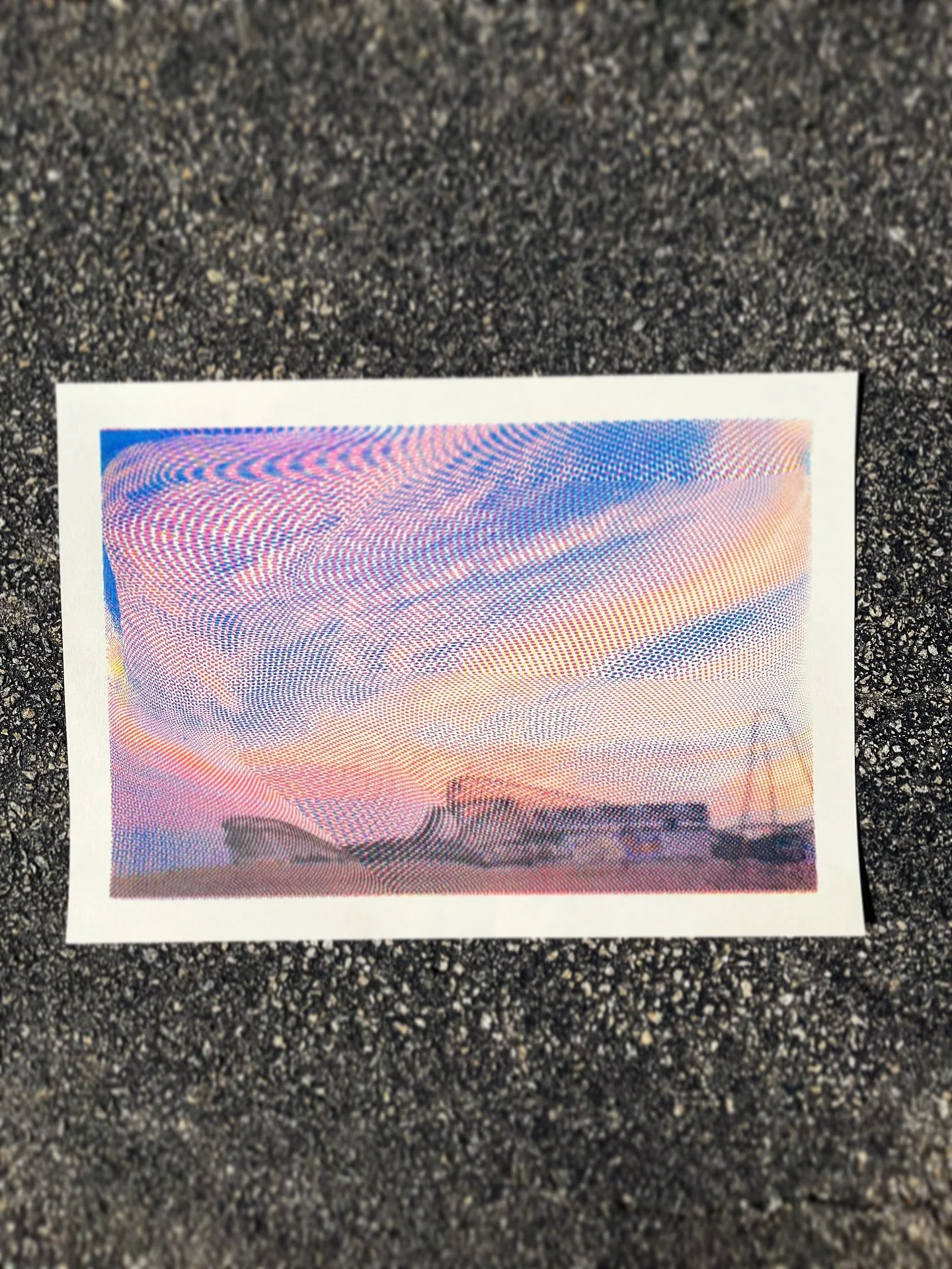 &ldquo;August,&rdquo; 20x14 four-color (CMYK) print. Finished this one a few weeks ago, come check it out at Amesbury Open Studios Nov. 8-9. 

The long story: I wanted to capture the way memories lose their precision, leaving us with shapes and color