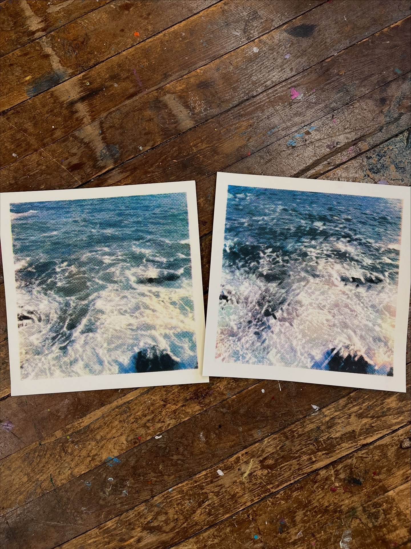 New new new this untitled diptych is still warm off the table and greeting the world with wary eyes. This one&rsquo;s got it all: CMYK with gravelly halftones and lots of cool detail. Both images are the same photo but were treated differently pre-pr