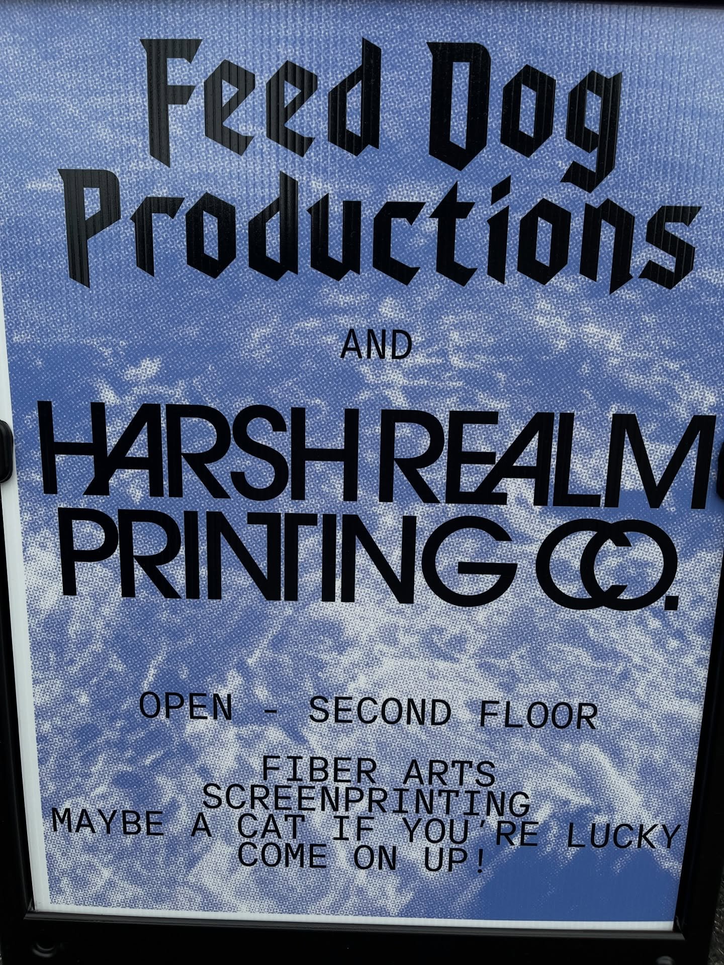 Maybe a cat if you&rsquo;re lucky. 

New sign says come on up, so come on up!