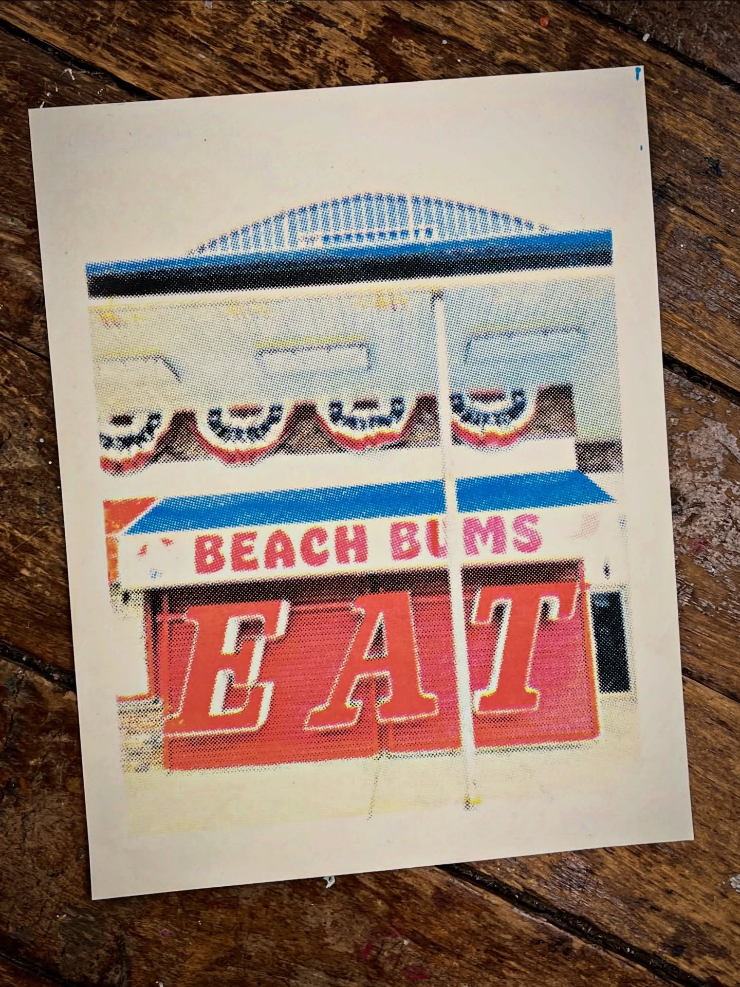 EAT.

Salisbury MA. 9x7. Having fun with these smaller sizes. 

Song is a deeeeeep cut.