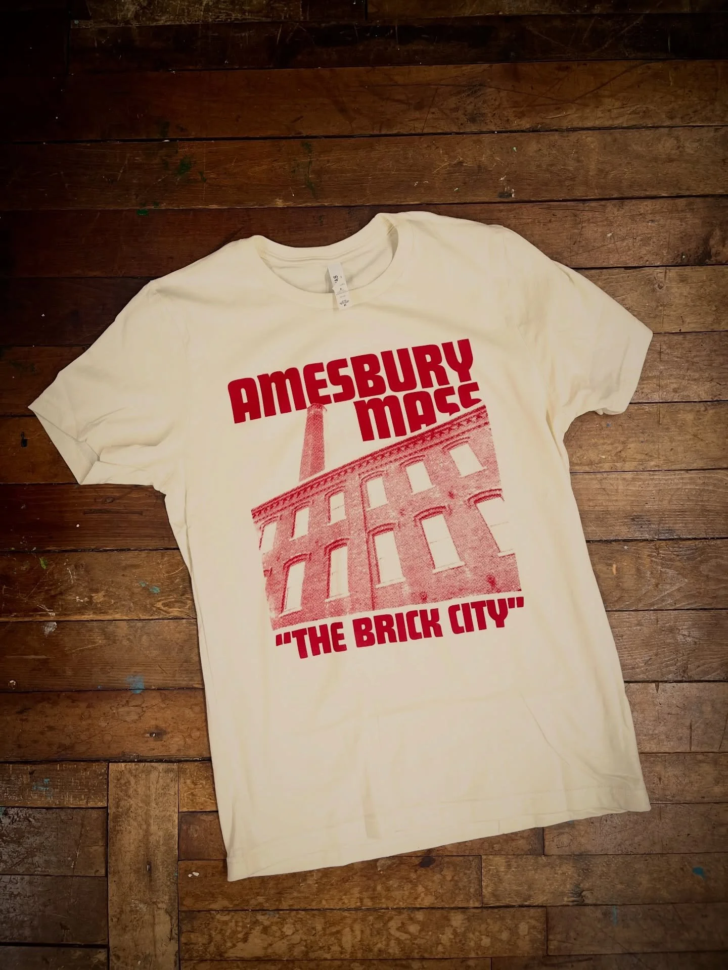 Back by popular demand: this shirt. People loved this Amesbury shirt when we printed it at the City Hall Circus last year, so we&rsquo;re doing another run. Pre-orders are open through May 18 at the link in bio. We have a huge range of sizes in women