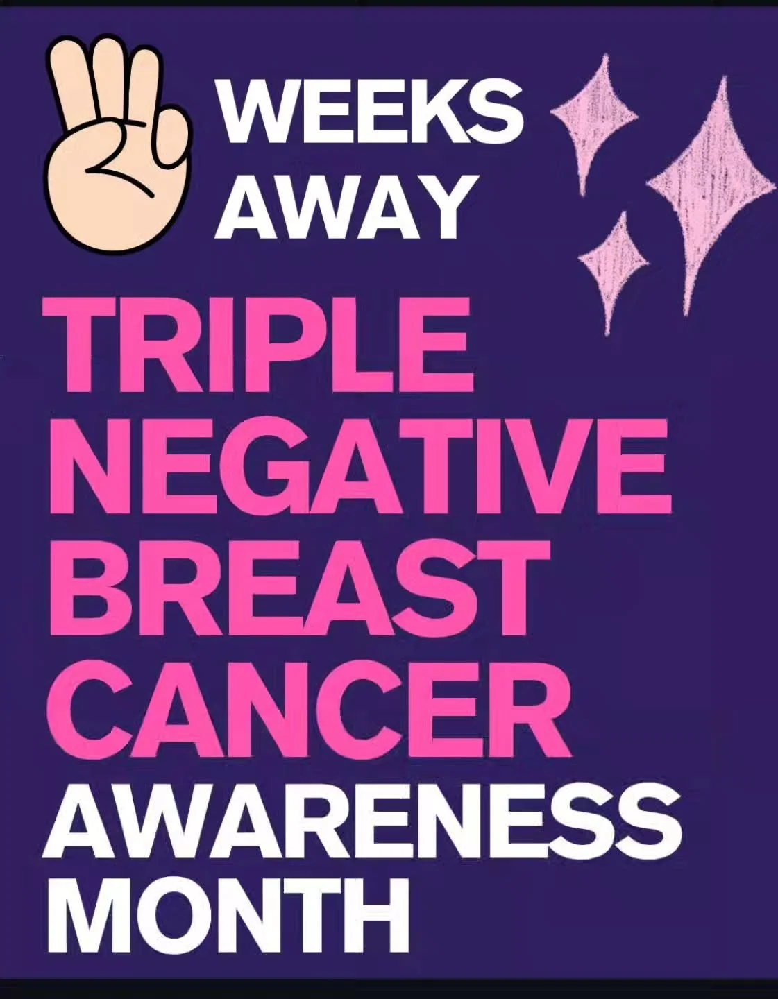 Triple Negative Breast cancer is an aggressive and fast growing type of breast cancer which accounts for 10-20% of breast cancers, and is seen more in women under 40.

Unfortunately, this is the type of cancer I have and Have Spent my time learning a