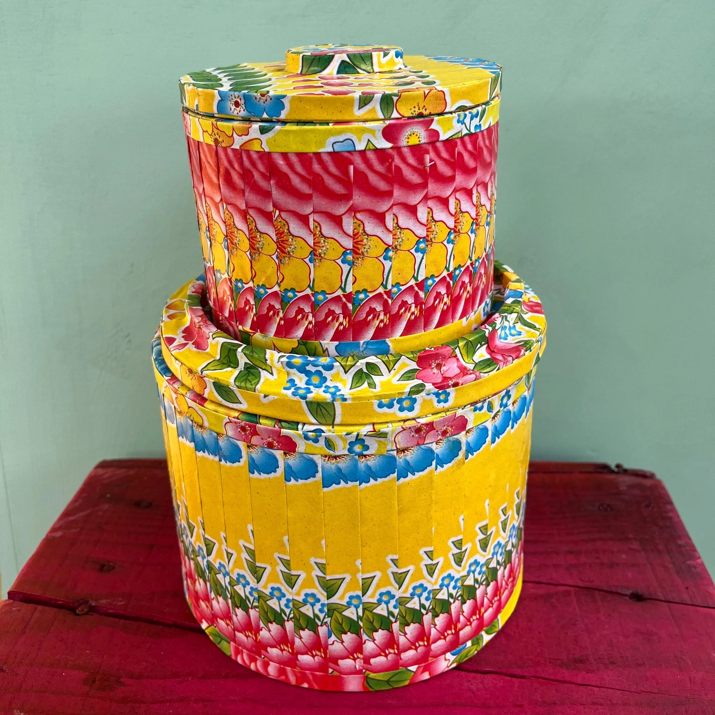 Vietnam Floral Wrap Paper Box
