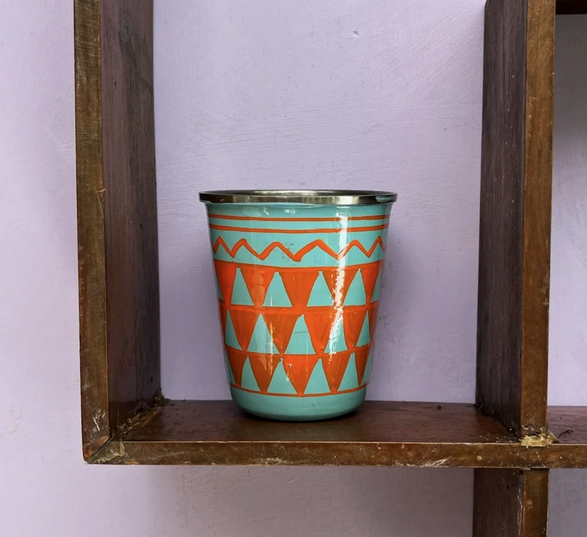 Small Tumbler Hand Painted