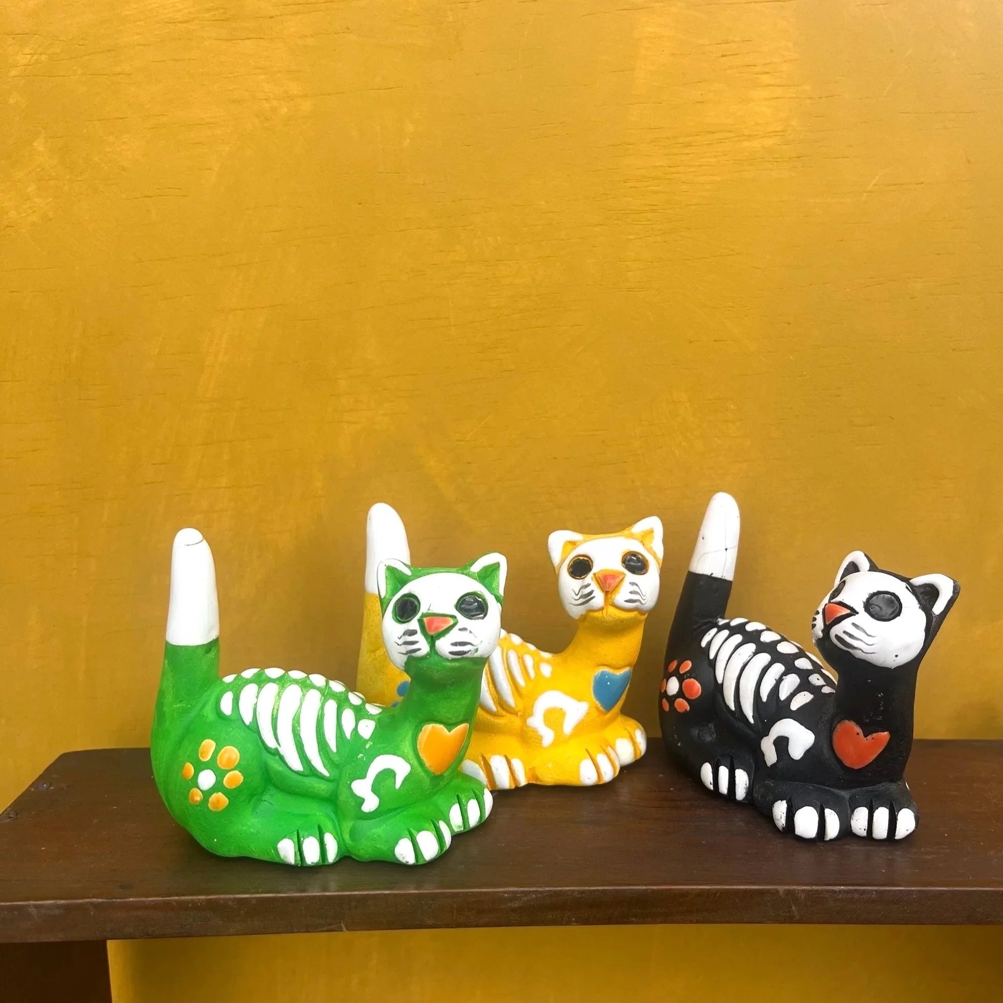 Ceramic Skelly Cats