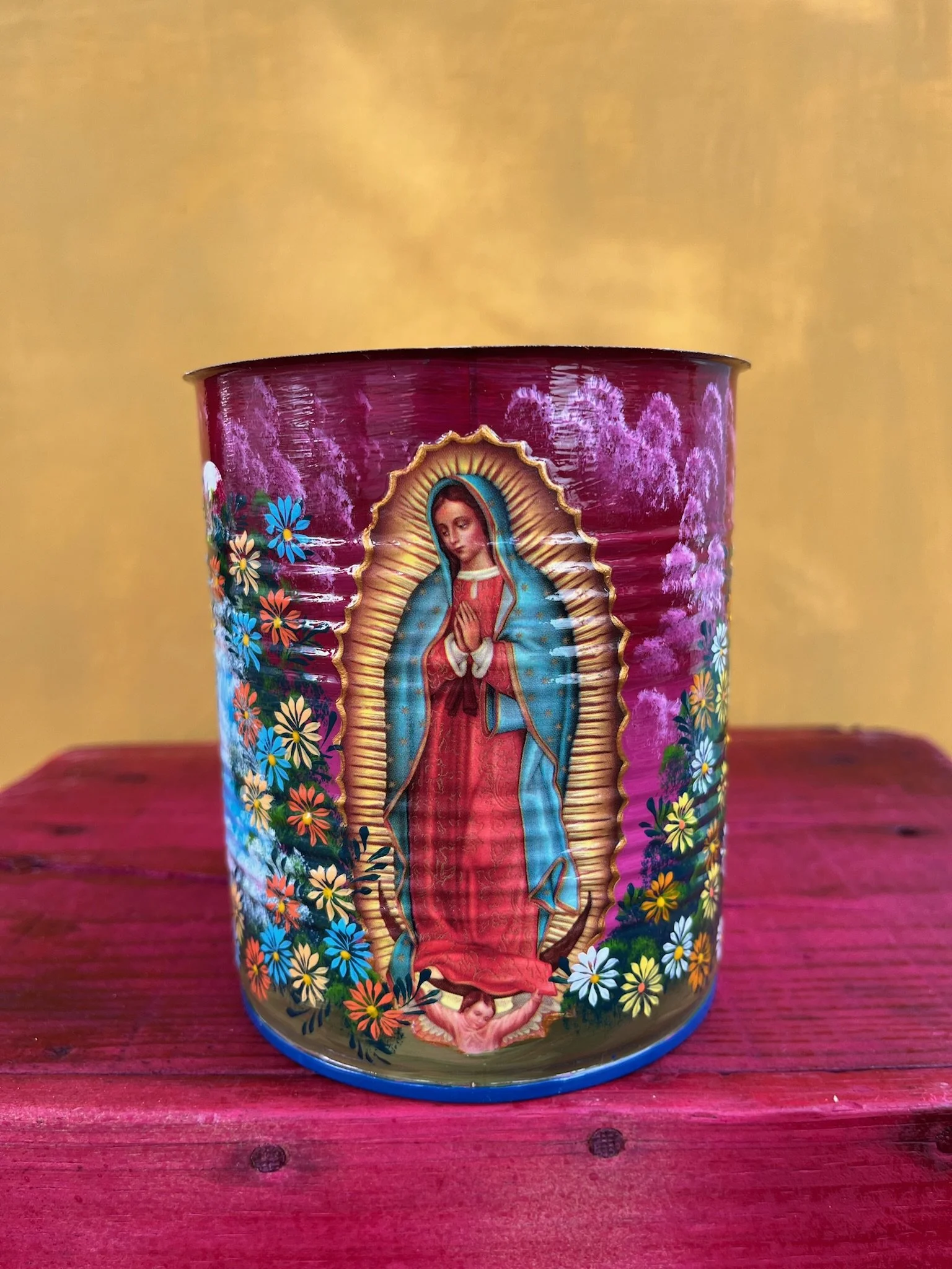 Guadalupe Hand-Painted Can