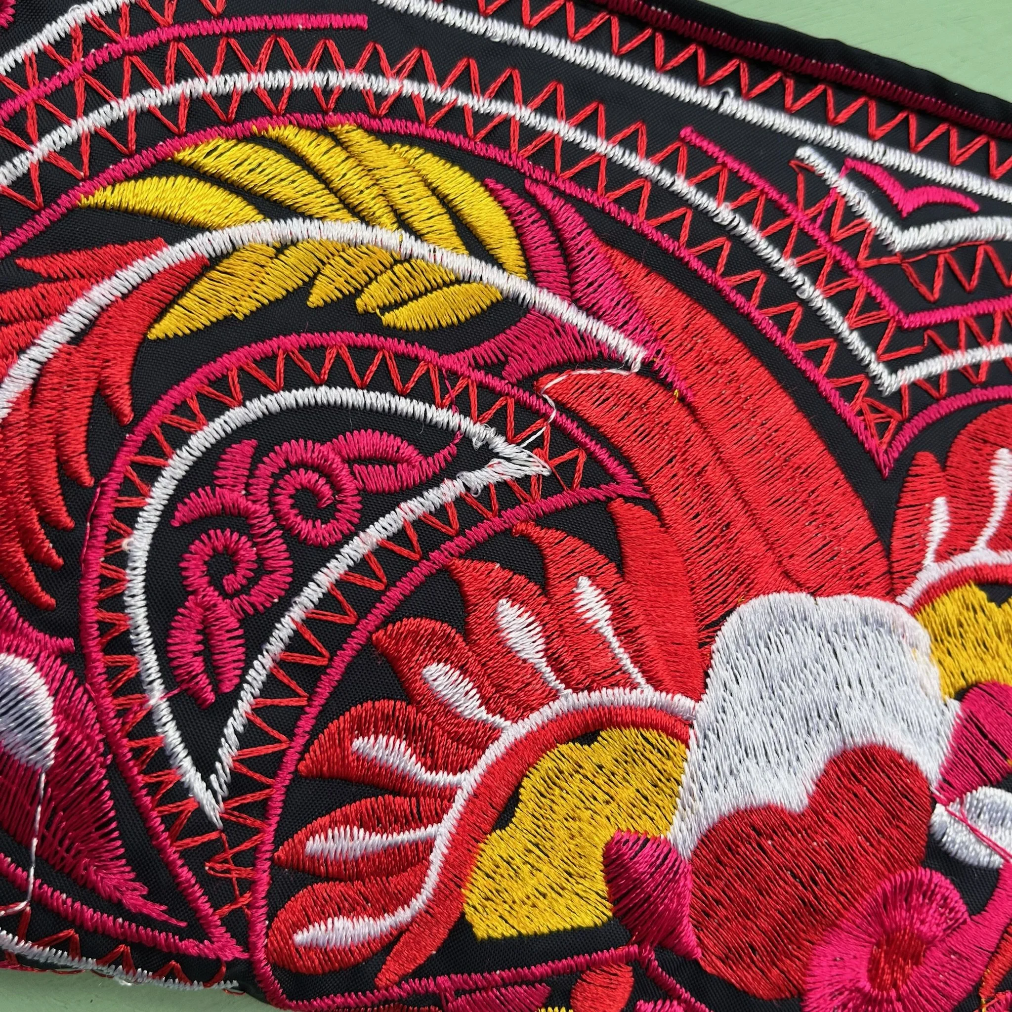 Vietnamese Embroidered Zipped Pouch