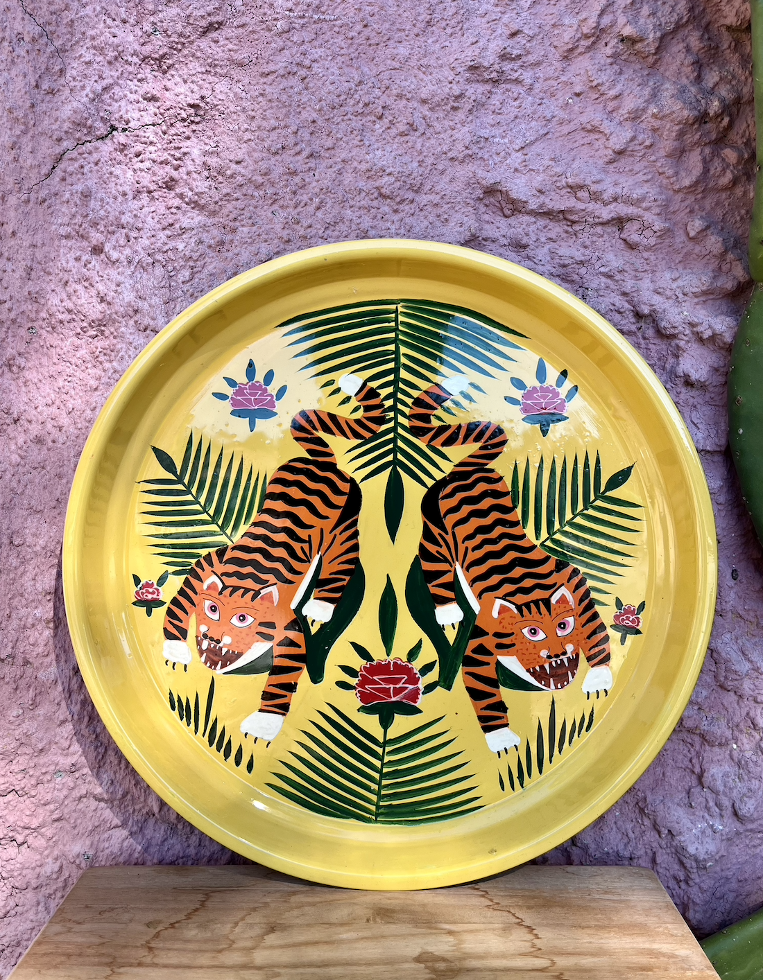 Round Tray | Yellow Tiger