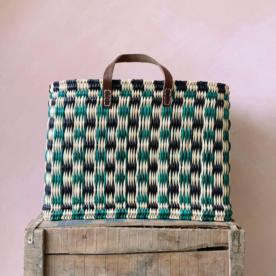 Chequered Reed Basket
