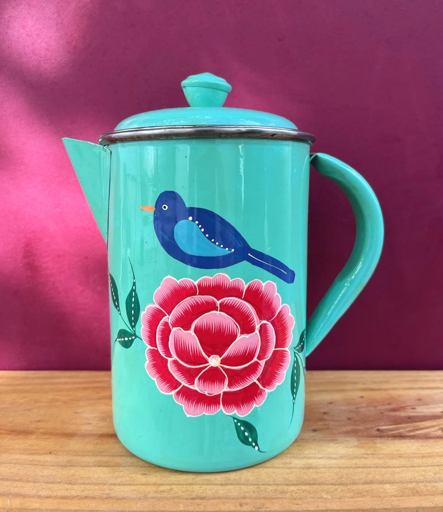 Hand Painted Jug with Lid