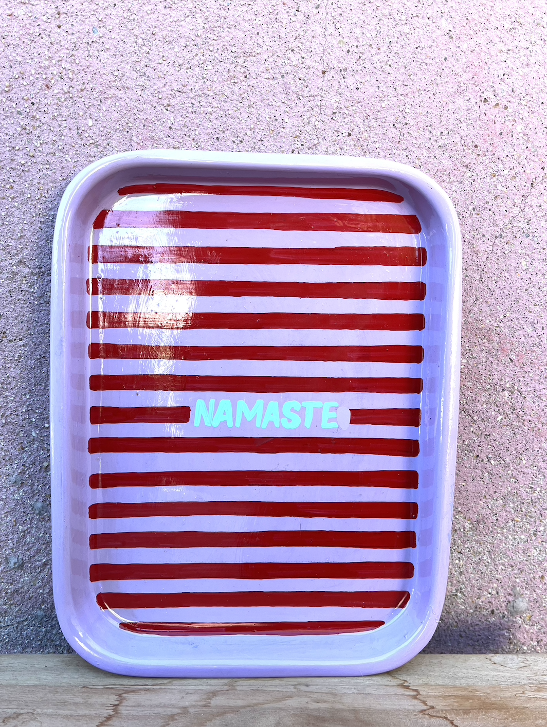 Rectangular Tray | Namaste Red