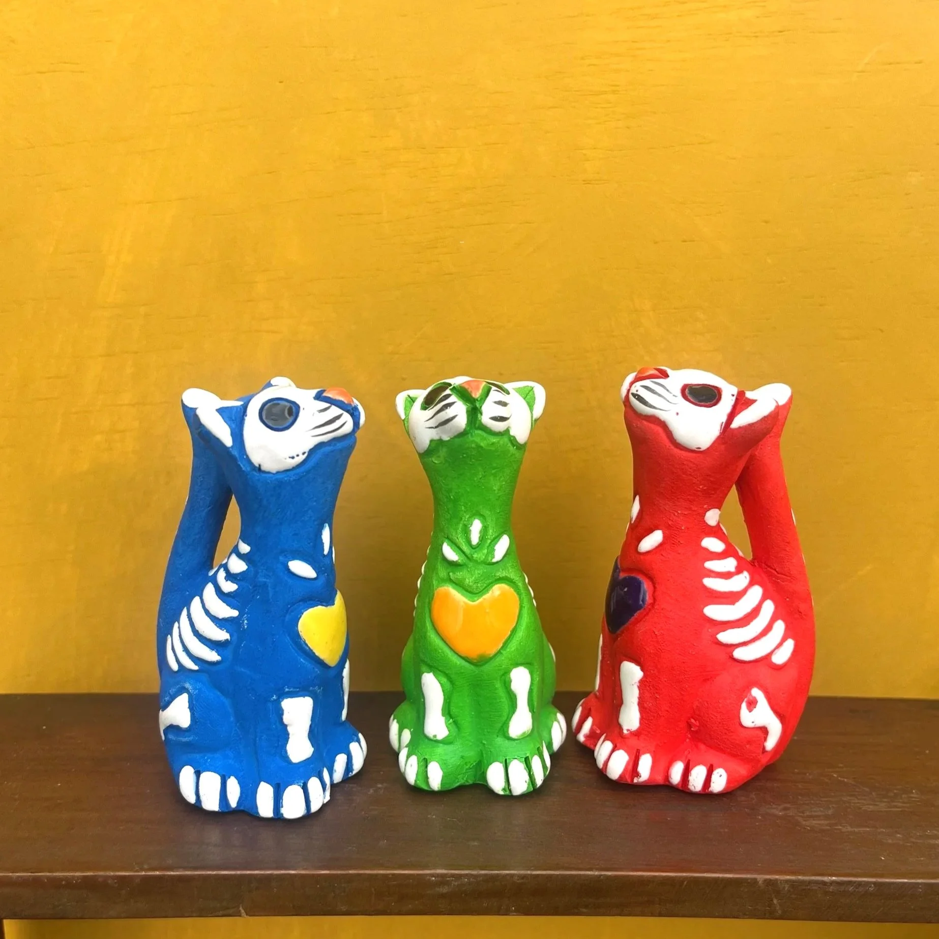 Ceramic Skelly Cats