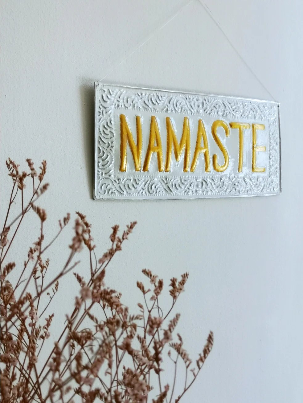 Namaste Metal Decorative Plate
