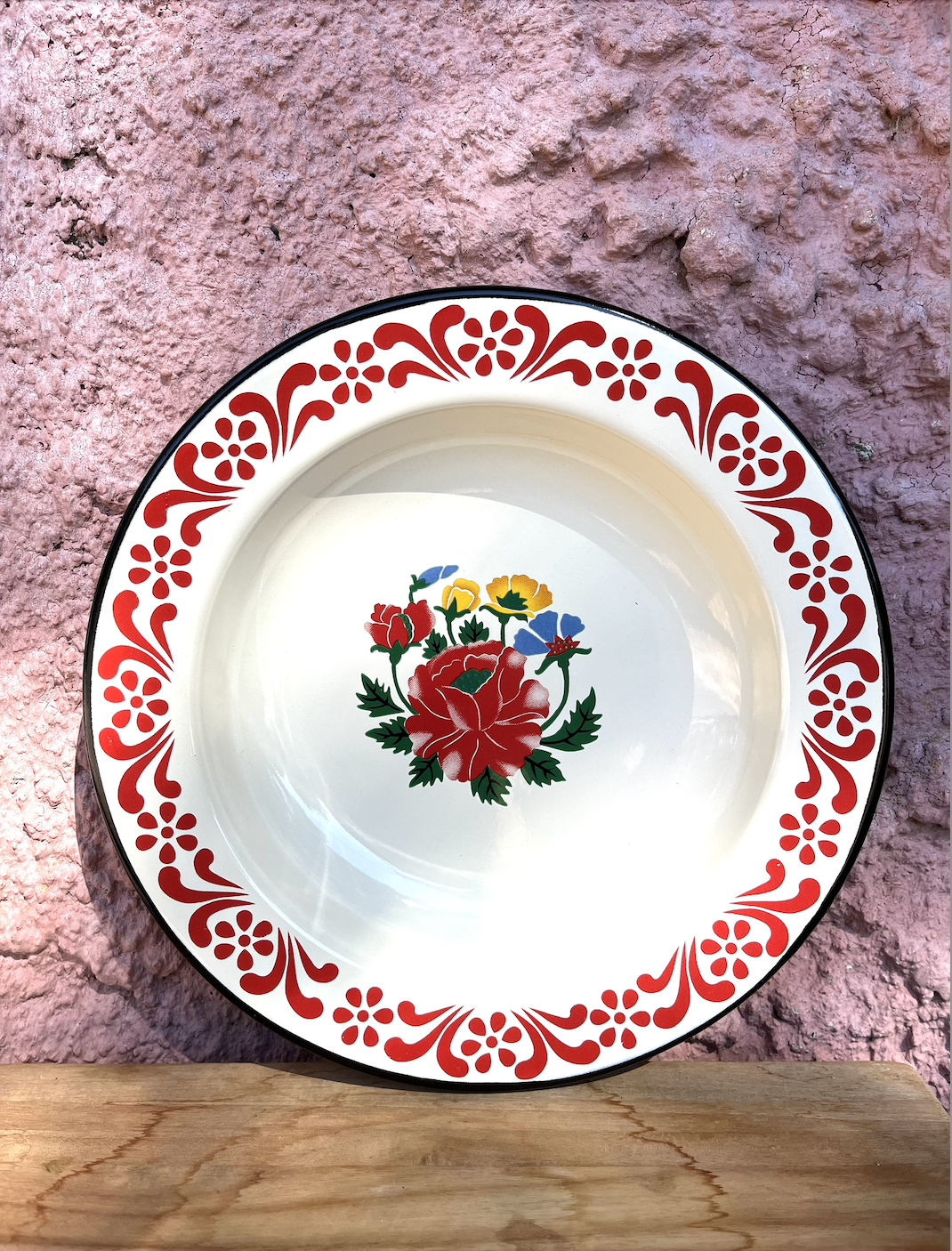 Enamel Plate with decoration