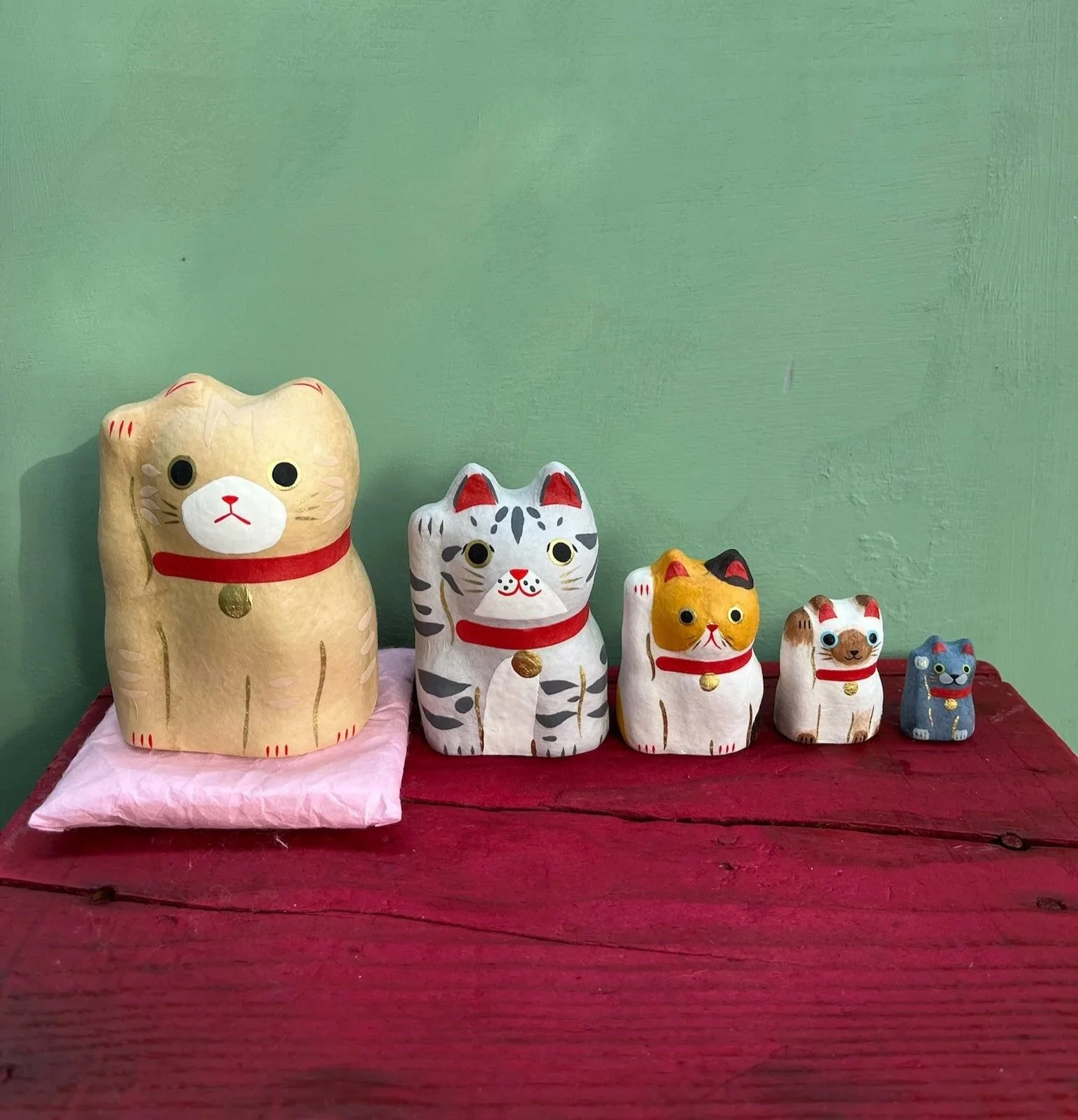 Papier Mache Matrioska Maneki Neko