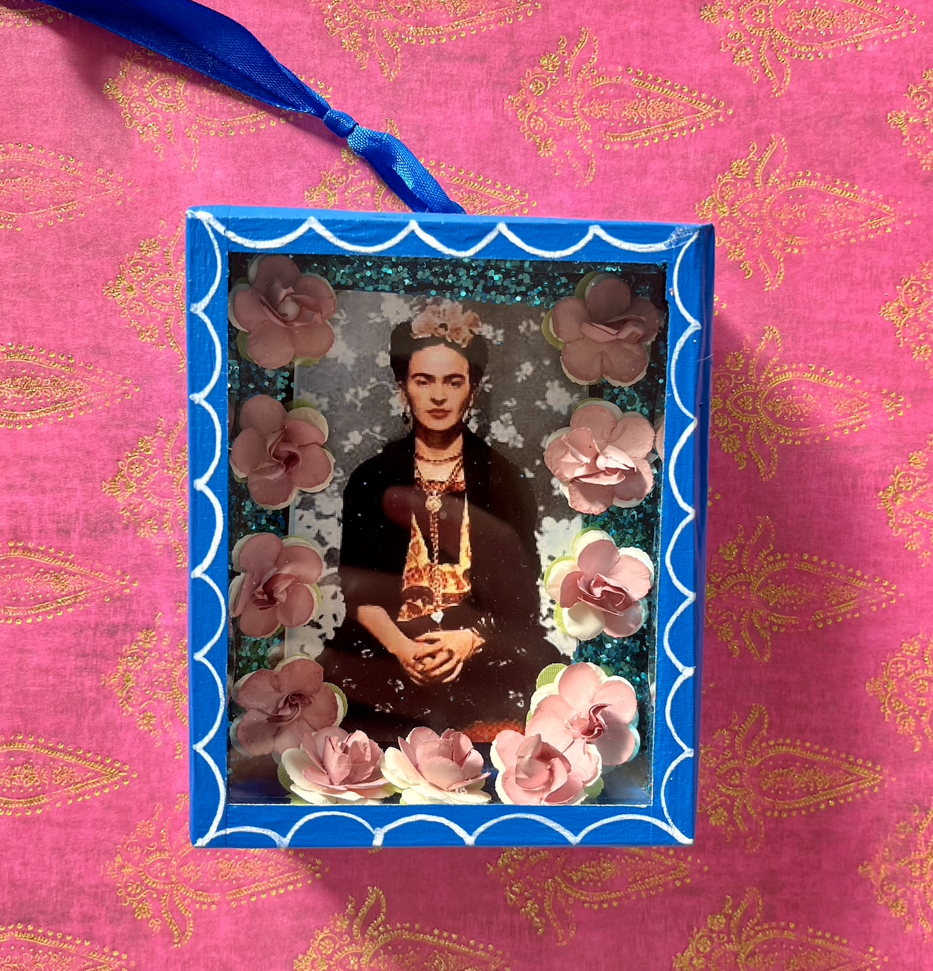 Frida Kahlo handpainted wooden niche