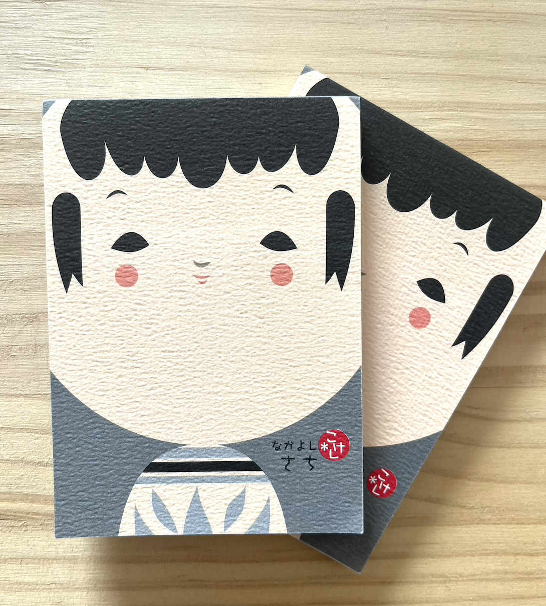 Mini Block Kokeshi Grey