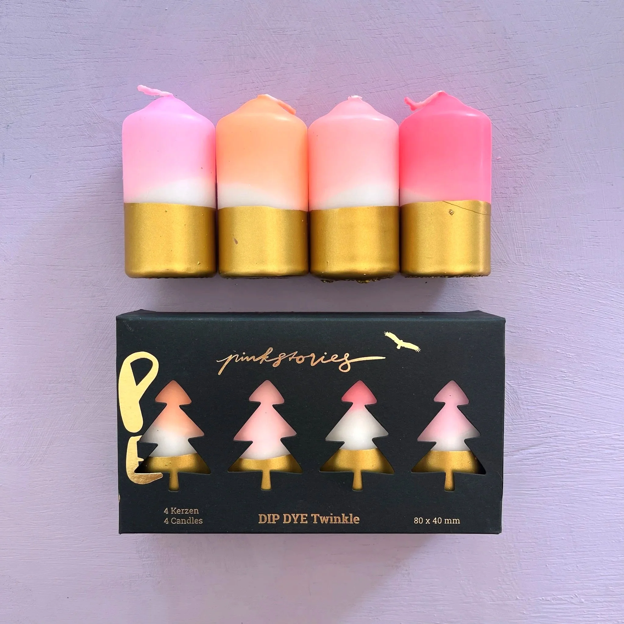 Dip Dye Twinkle Candles