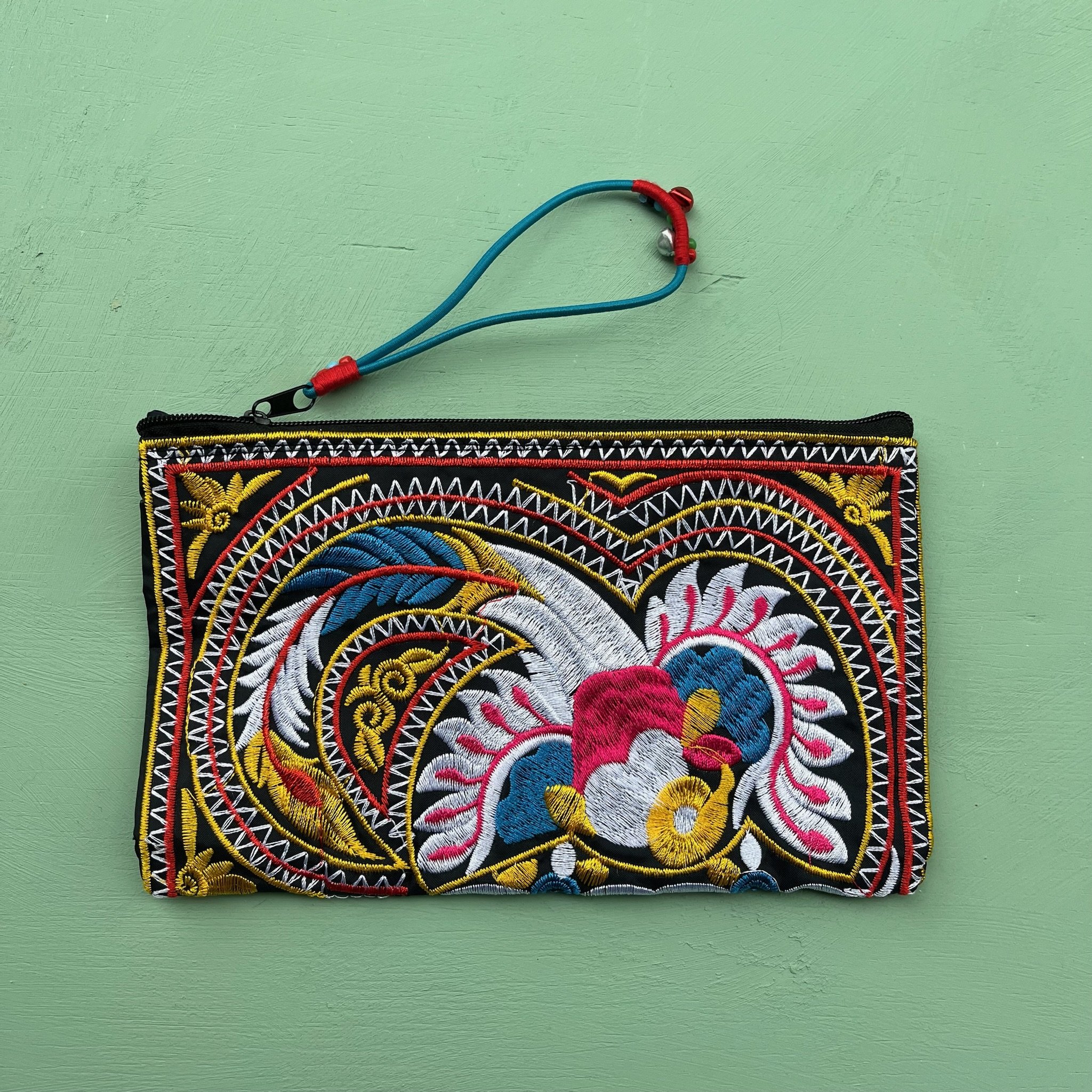 Vietnamese Embroidered Zipped Pouch