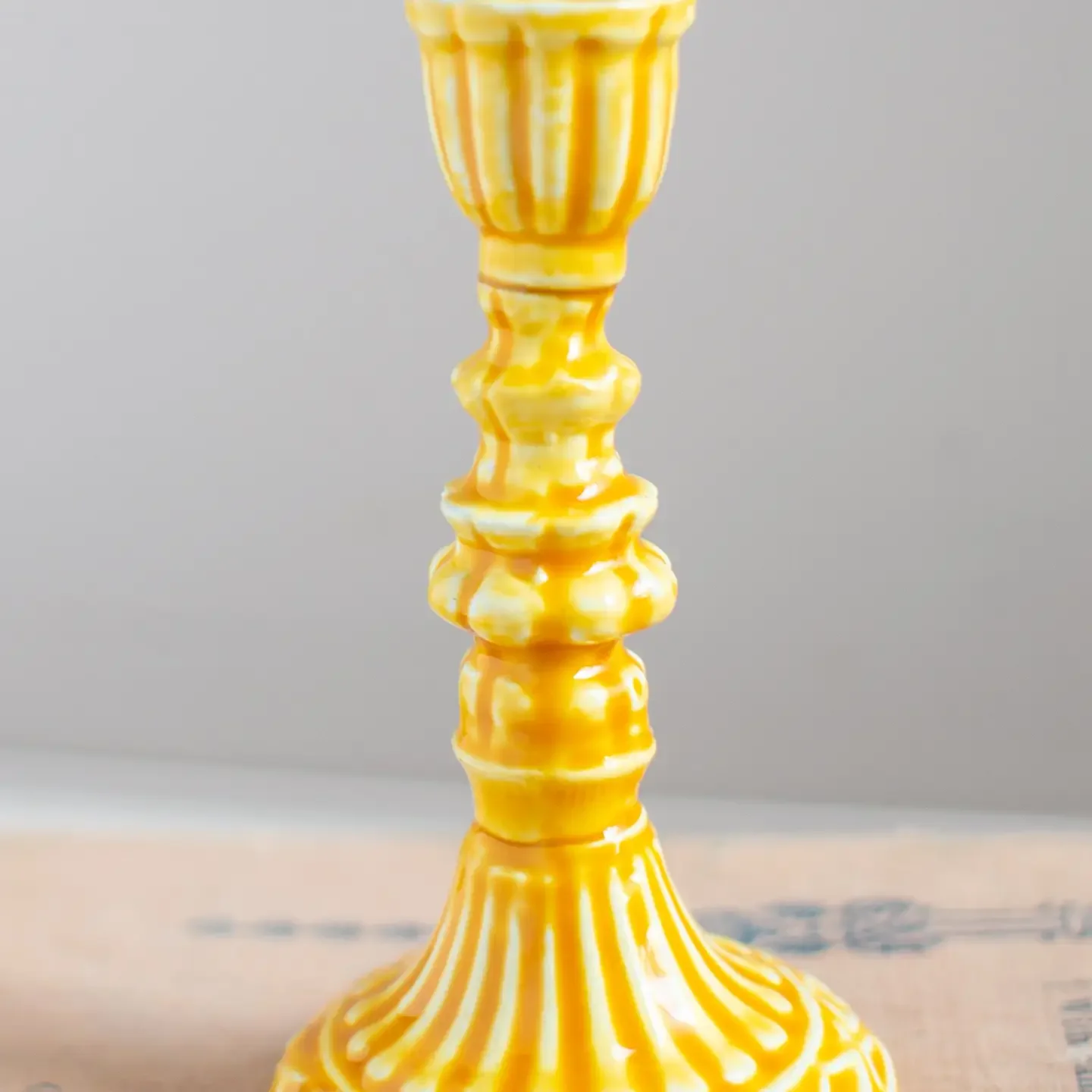 Moulded Metal Ceramic Candle Holder