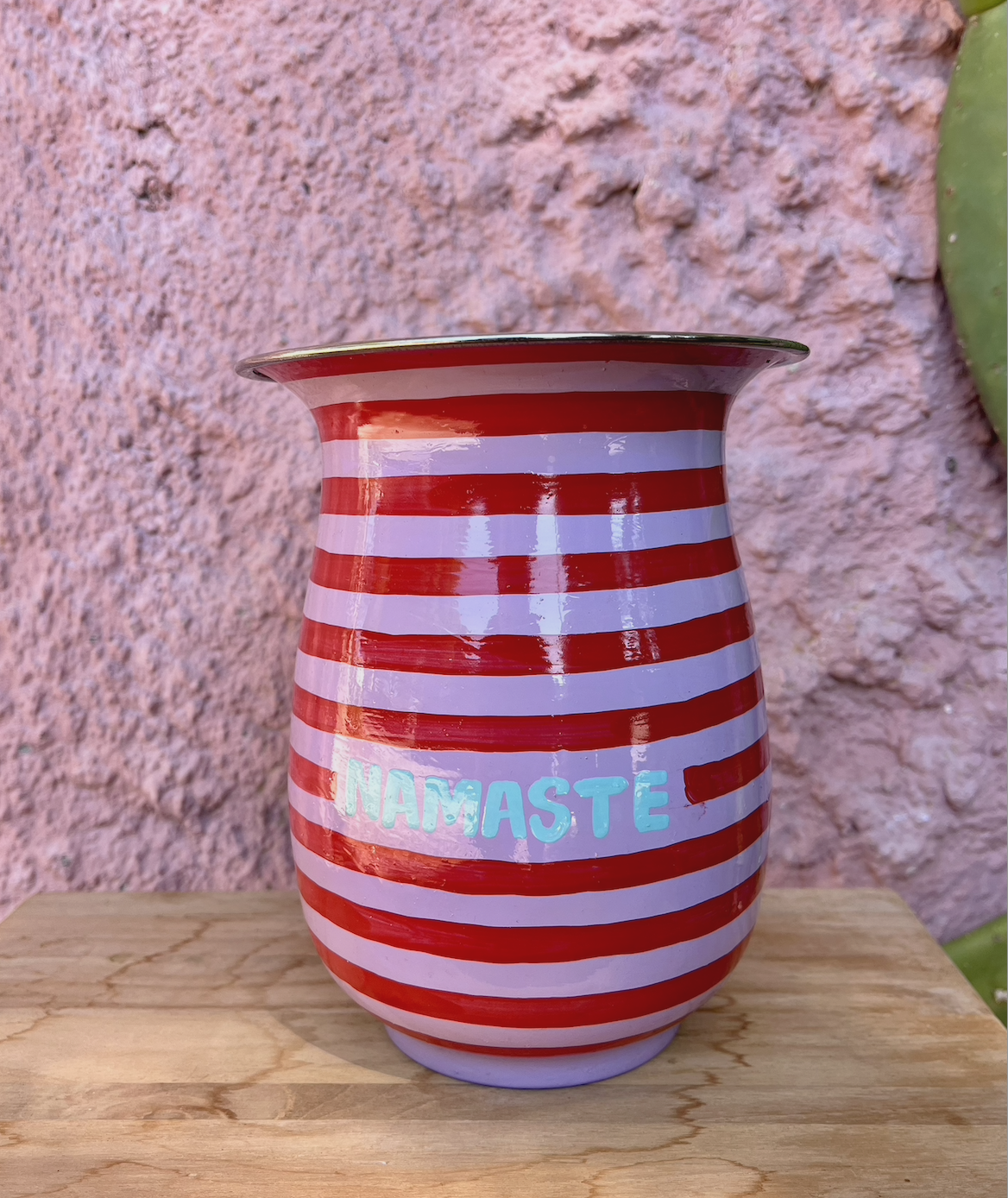 Namaste Hand Painted Jug | Red & Pink