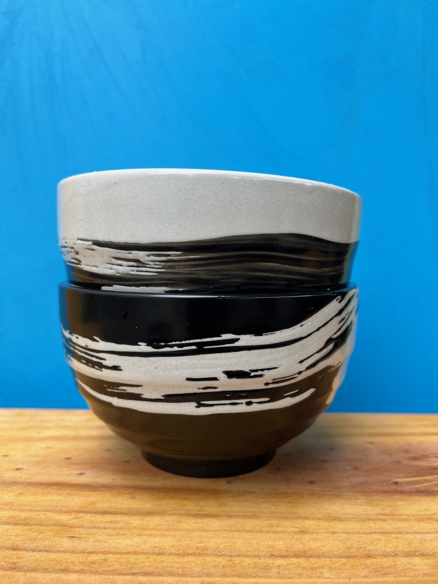 Set of 2 bowls Black & White