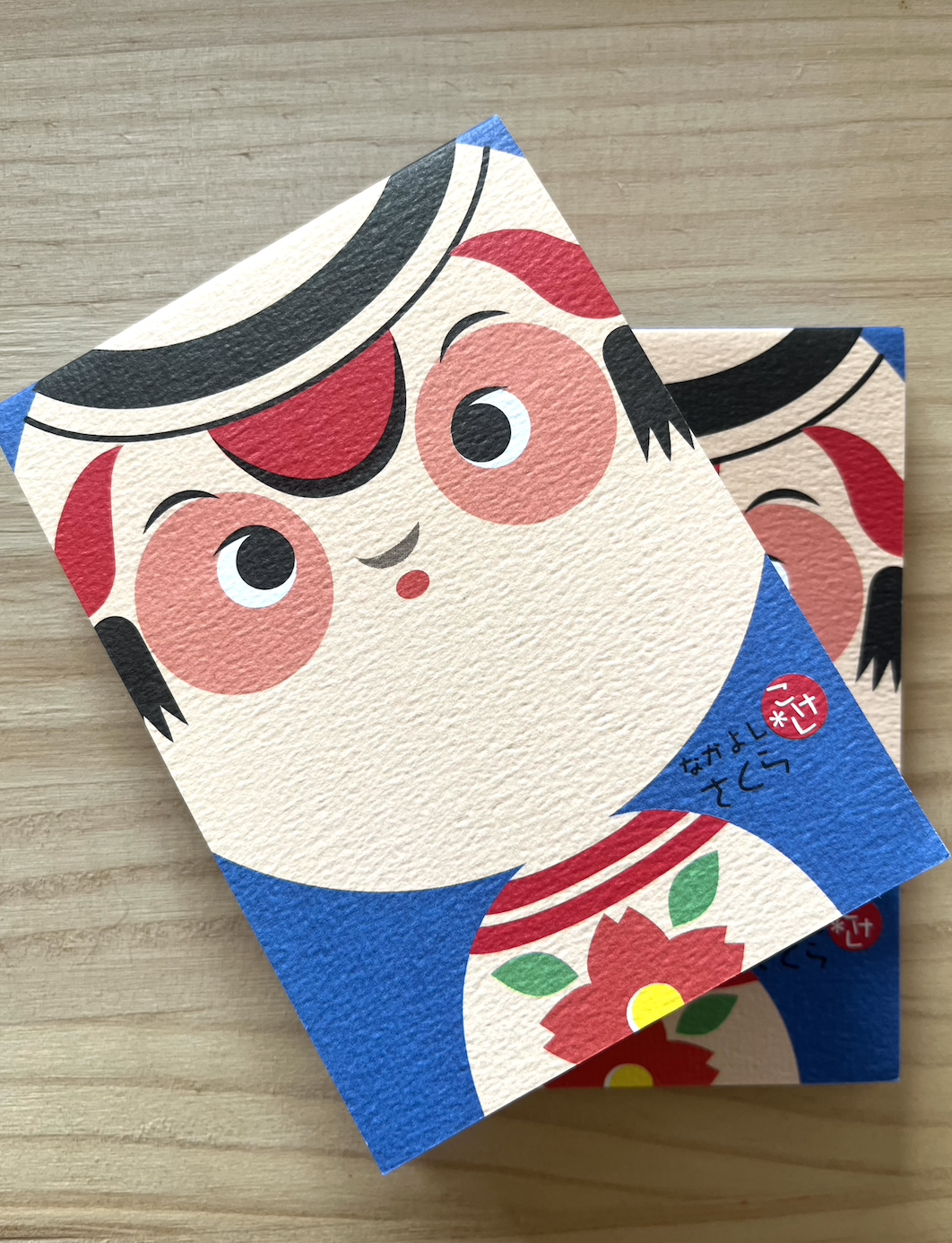 Mini Block Kokeshi Blue