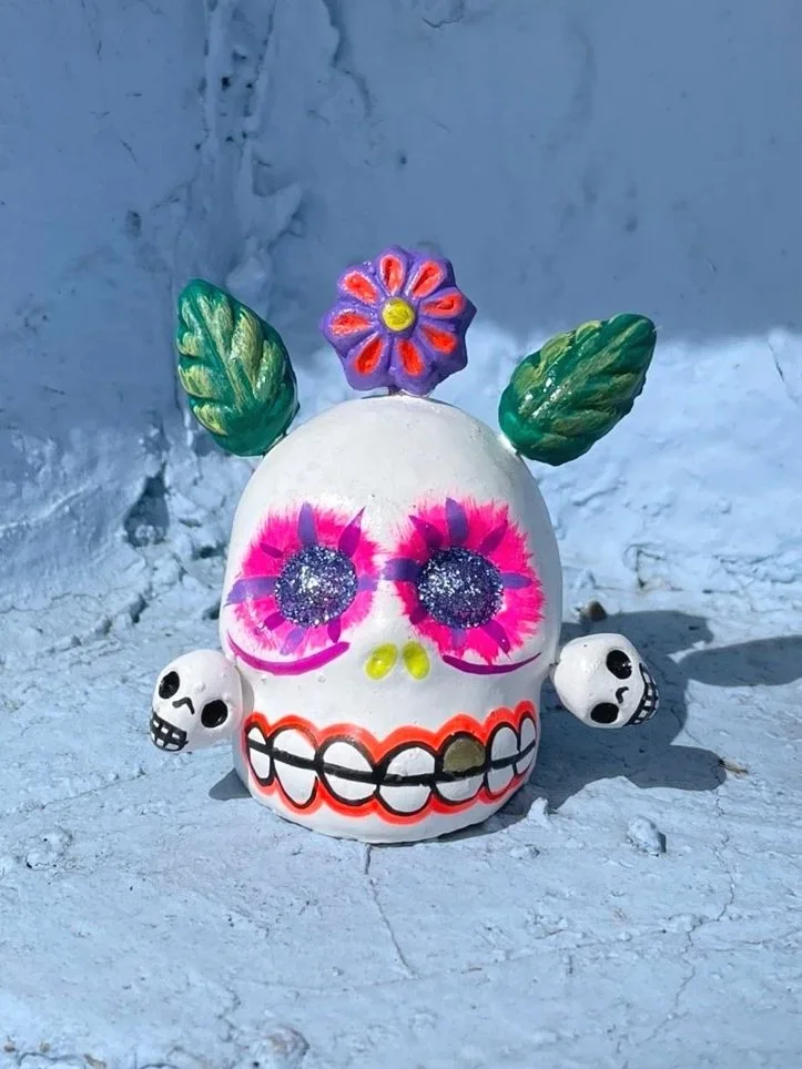 Small Clay Frida Calavera Head