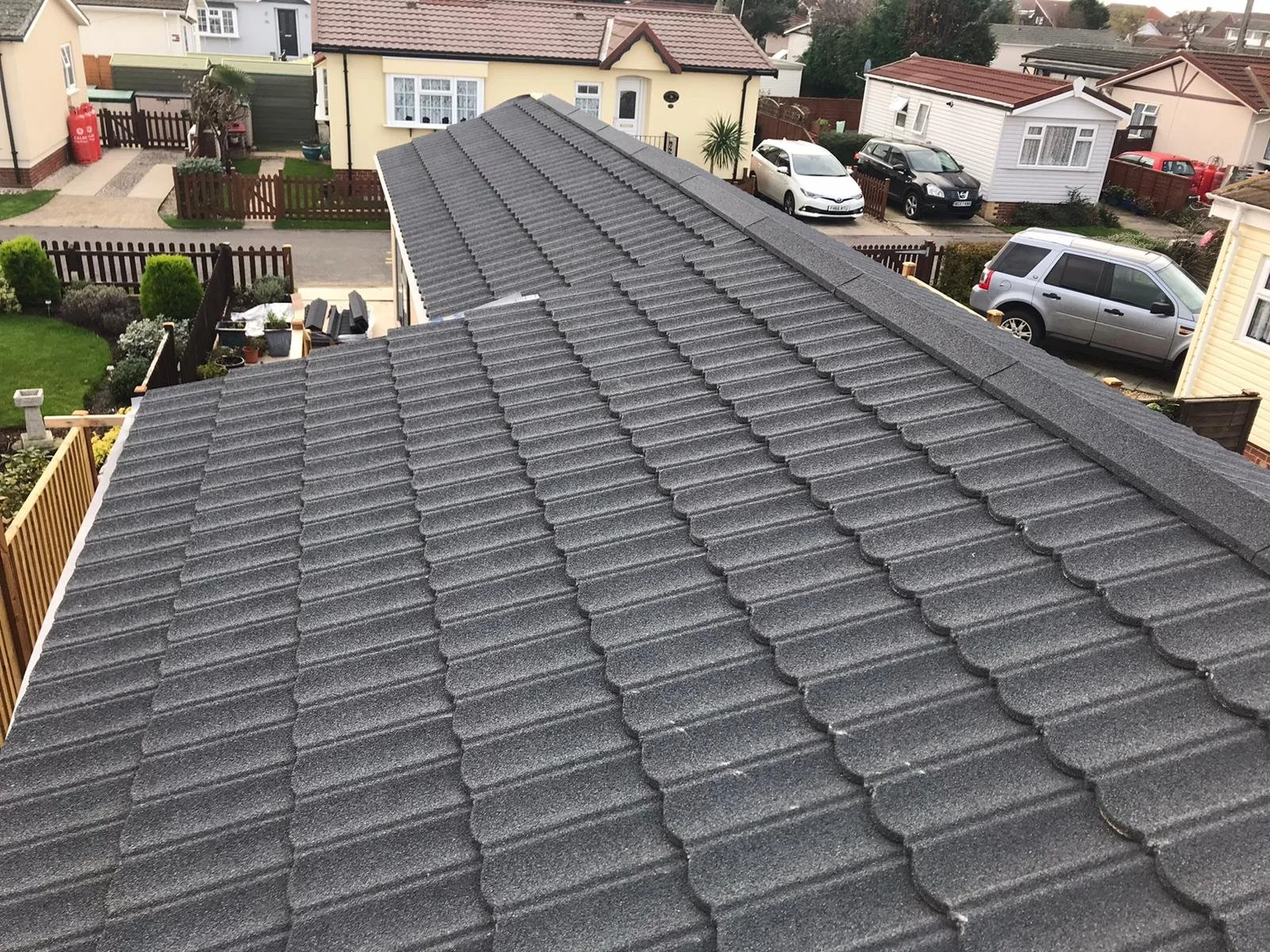 Park home roofing