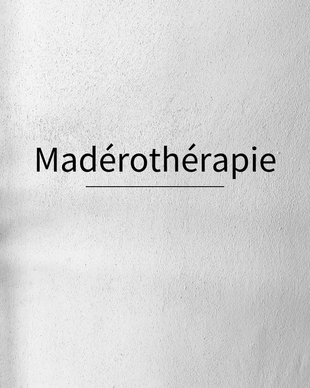 Chez N.O.D, nous avons fusionn&eacute; la mad&eacute;roth&eacute;rapie &agrave; notre m&eacute;thode de drainage lymphatique pour maximiser les r&eacute;sultats.

Des mouvements pr&eacute;cis, vigoureux et rythm&eacute;s &agrave; l'aide d'outils en b