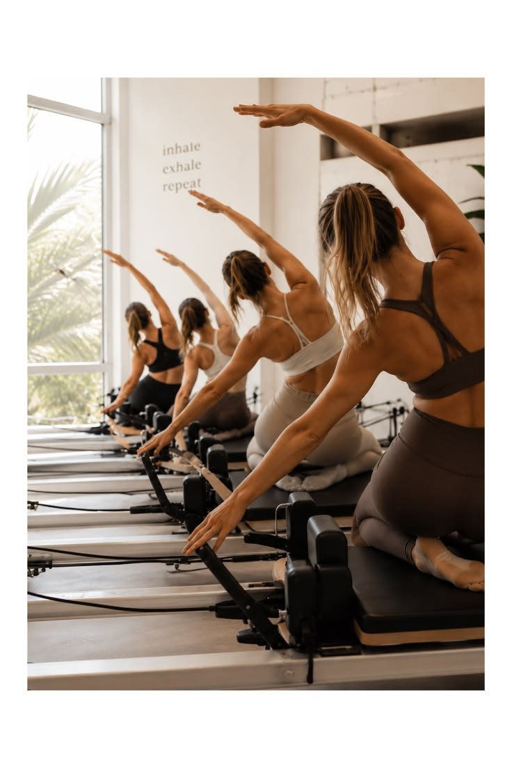 Clients at work on our Reformers at Ora Pilates, Spring, TX