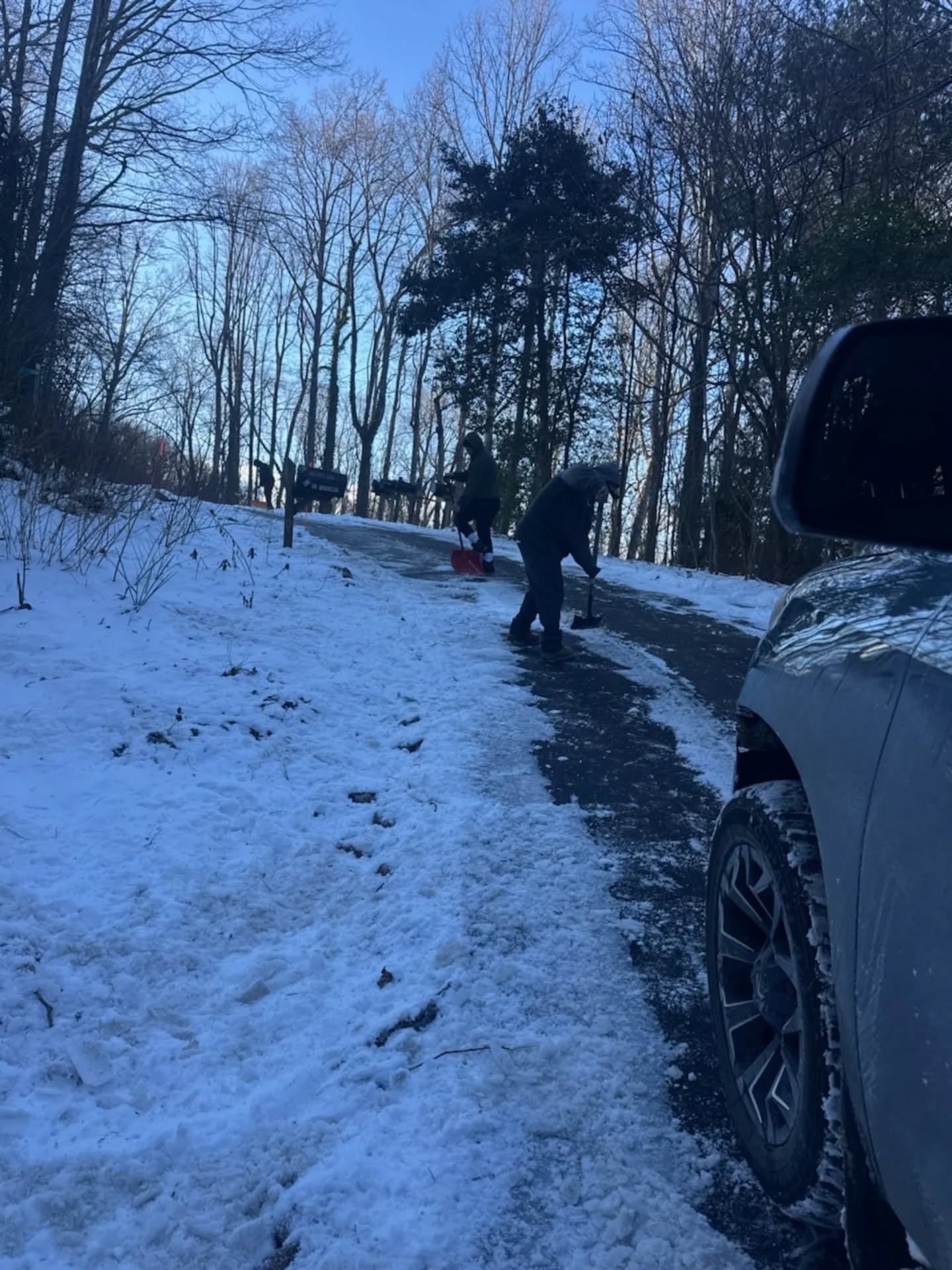 A little snow can't stop us! Our crew was out shoveling snow to clear the path for the truck to get to our Monday job. ❄️ 💪