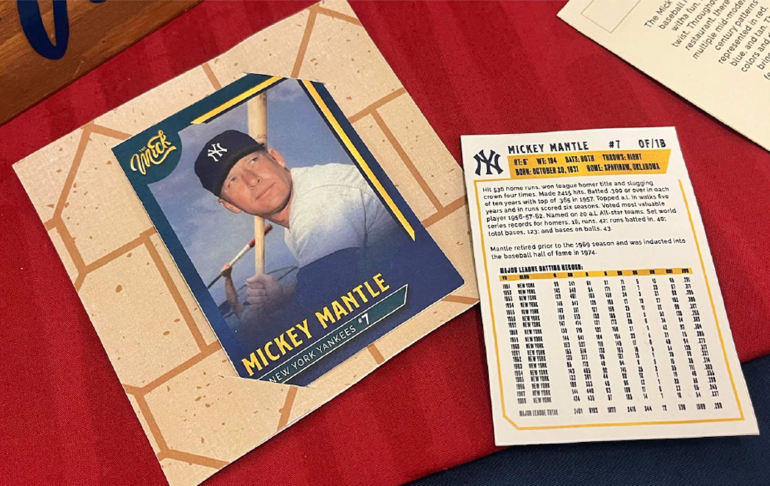 Limited edition Mickey Mantle baseball card