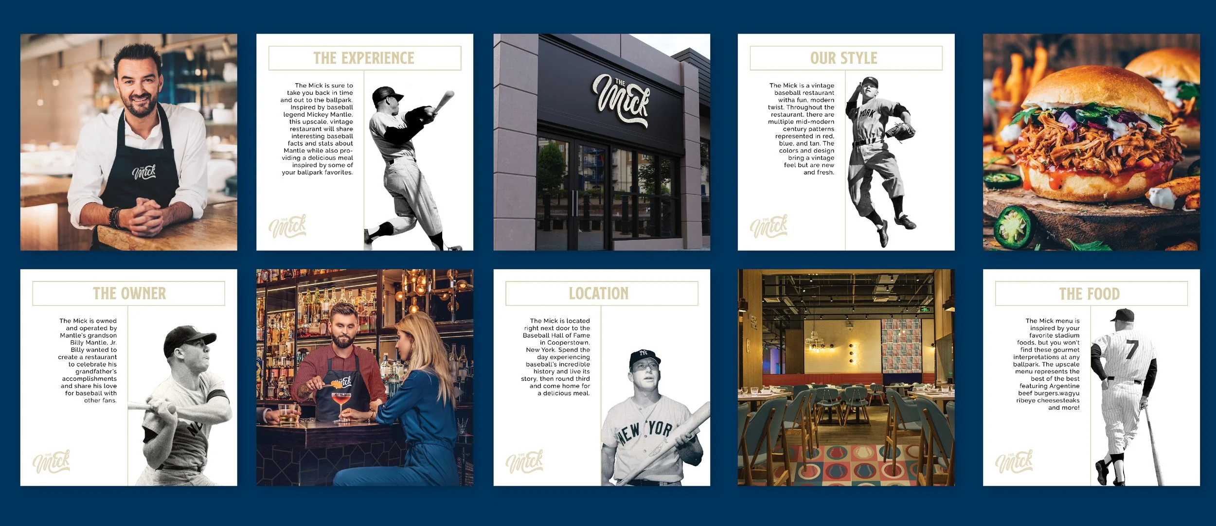 Press kit cards flats about the restaurant