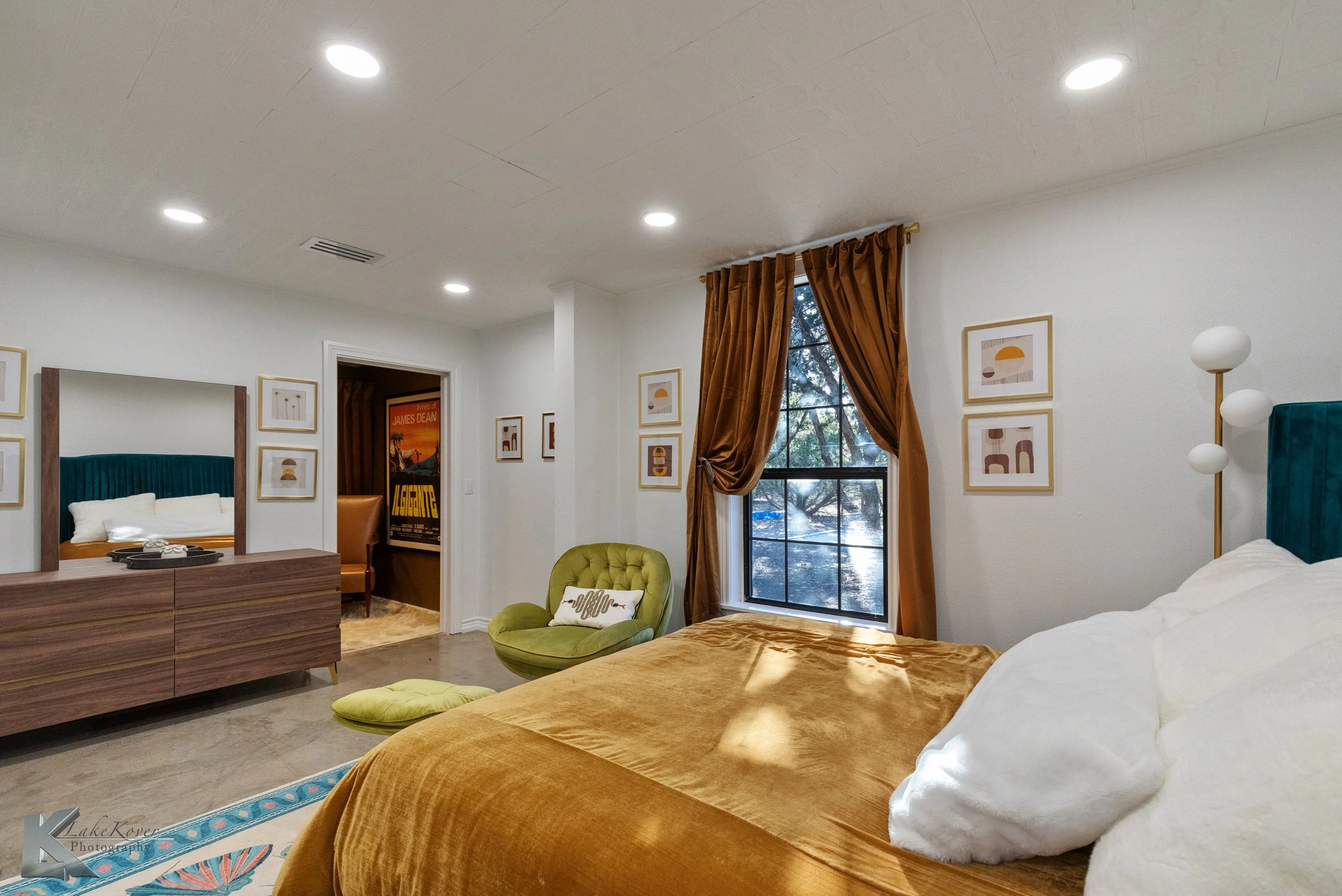 The second bedroom includes a closet vanity and bathroom with shower.