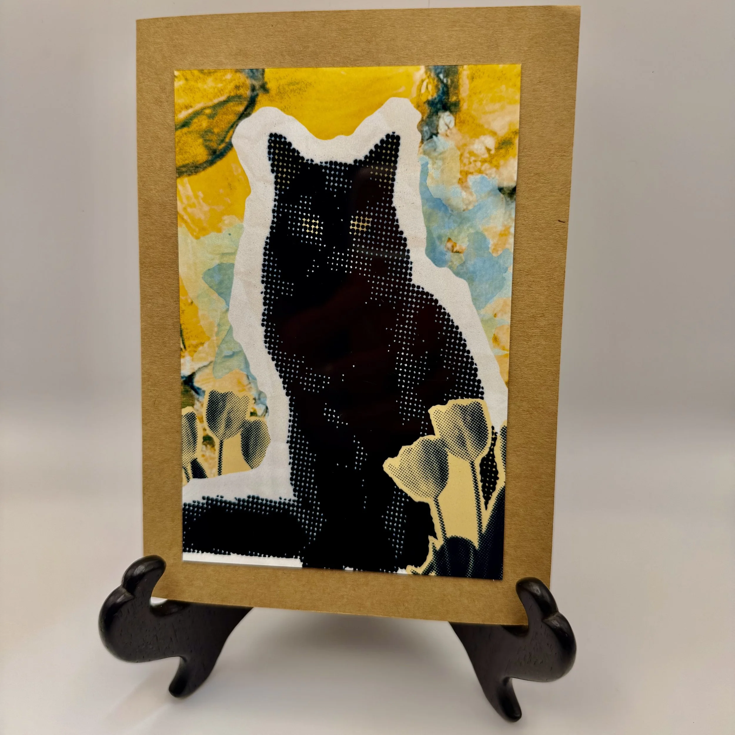 Black Cat Kitty Greeting Card
