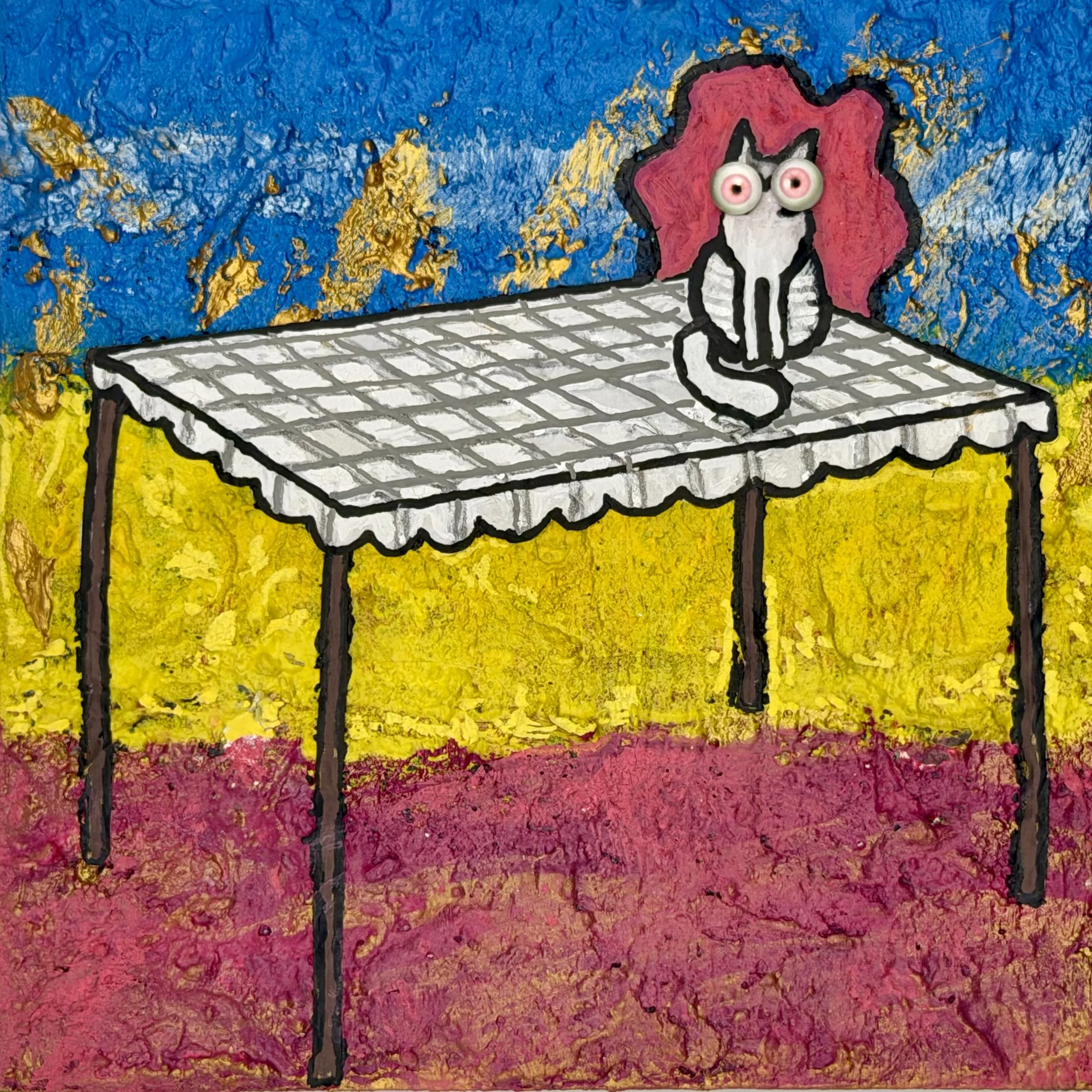 Seat on The Table Mixed Media