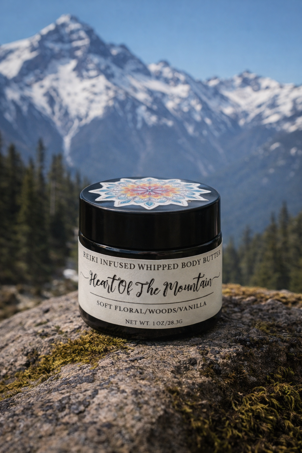 Heart of the Mountain whipped body butter 1 oz jar