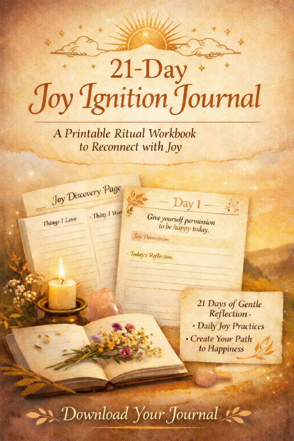 21-Day Joy Ignition Journal —  a workbook to Reconnect With Joy