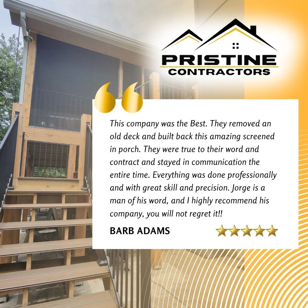 Another five-star experience. We&rsquo;re proud to deliver quality work and honest service that our clients can count on. Thank you to our amazing customers for trusting Pristine Contractors with your homes and projects.

#FiveStarReview #HappyClient