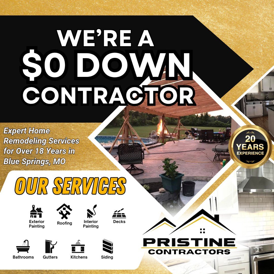 Looking to transform your home? Pristine Contractors has proudly served Blue Springs and the Kansas City area for over 17 years, delivering expert remodeling, roofing, painting, decks, and more. Quality craftsmanship, trusted service, and attention t