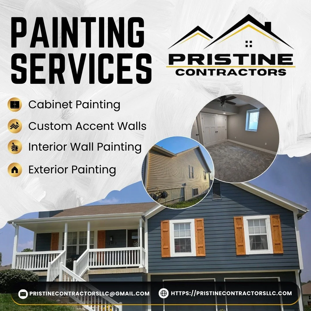 Transform your home inside and out. Pristine Contractors provides professional interior and exterior painting services that enhance your space, protect your surfaces, and bring your vision to life.

#HousePainting #InteriorPainting #ExteriorPainting 