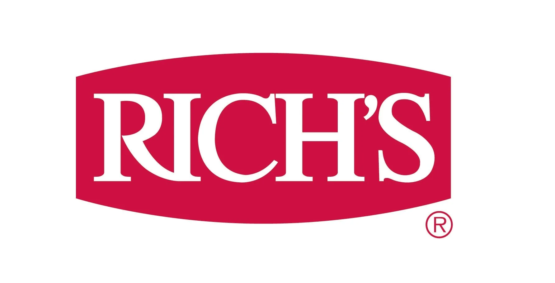 Rich's logo in white text on a red background with a curved shape.