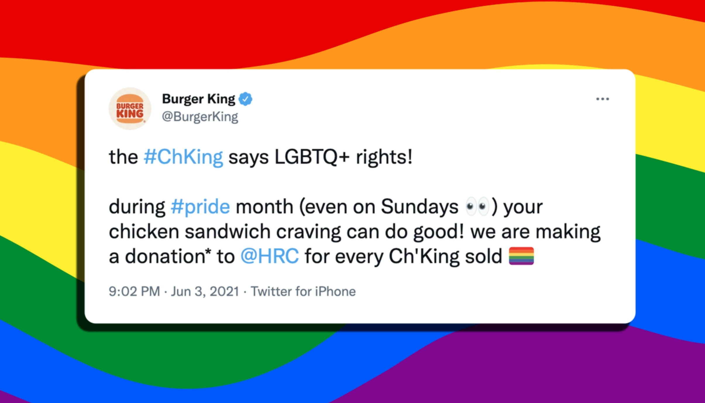 Burger King takes shots at Chick-Fil-A for Pride Month