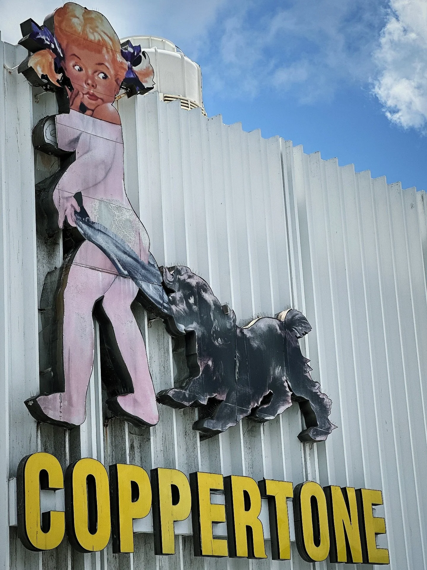 Coppertone Landmark on Biscayne Blvd. Miami Florida. 
.
#miami #miamiflorida #coppertonebaby #coppertone