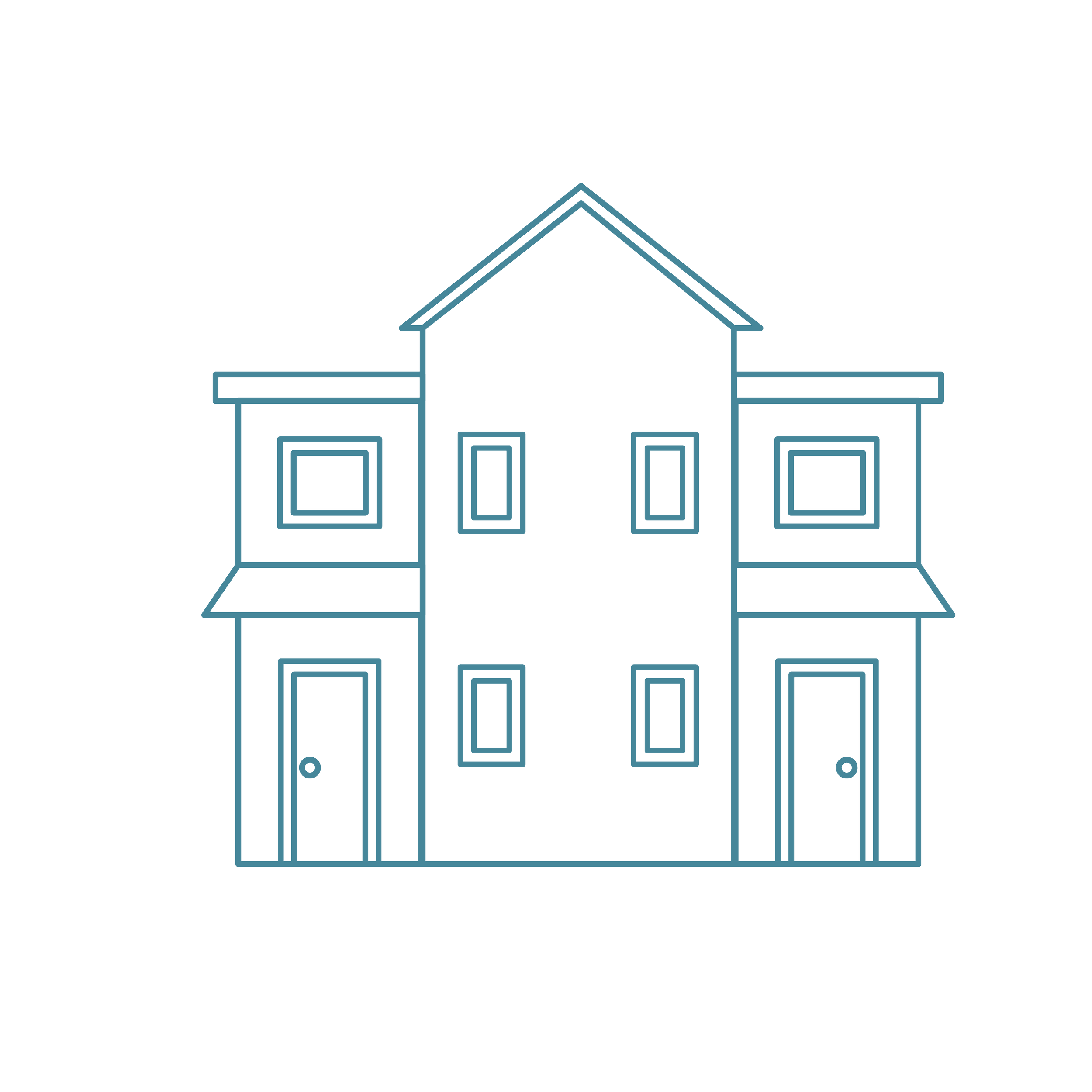 Icon of a multi-family household.